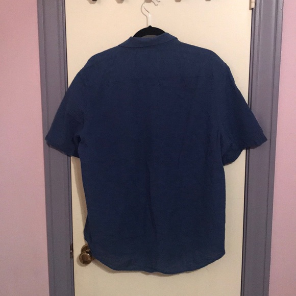 Alfani blue button up shirt. - Picture 4 of 4